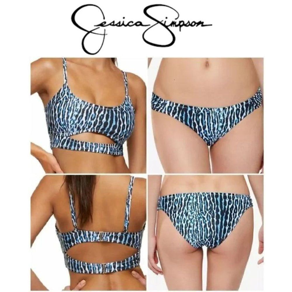 JESSICA SIMPSON  Sassy Safari bikini Dark Navy M